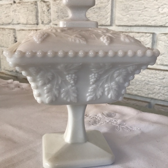 Grandma’s Elegant Milk Glass Candy Dish - Picture 3 of 11